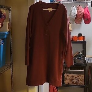 Pact xxl raisin henley dress xxl